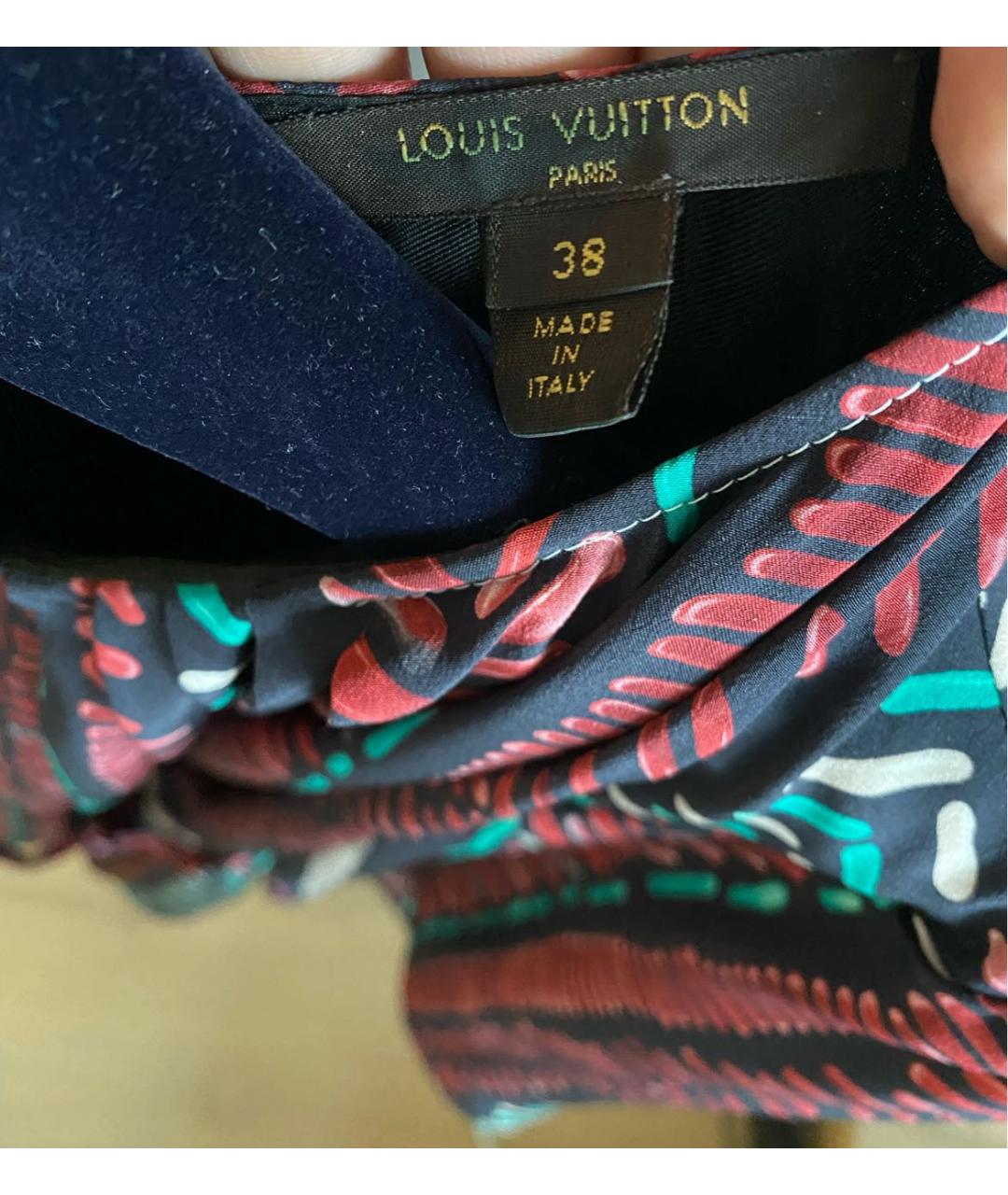 LOUIS VUITTON Мульти шелковое повседневное платье, фото 8