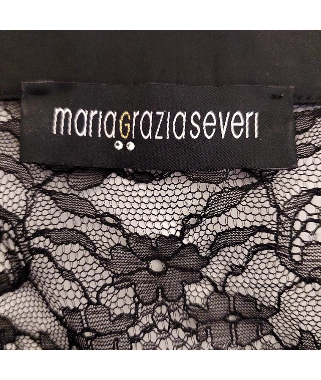 MARIA GRAZIA SEVERI Черная вискозная блузы, фото 7