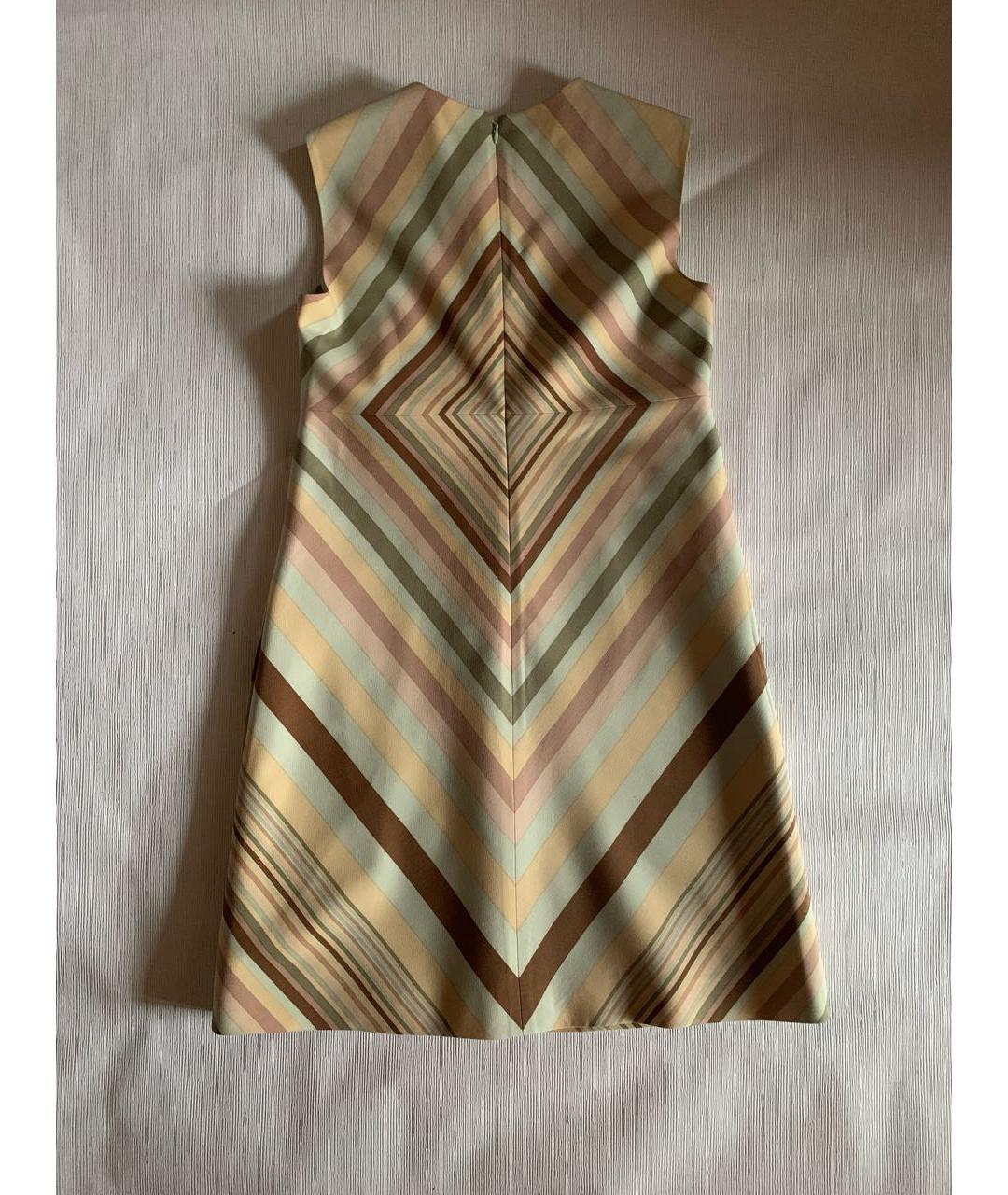 VALENTINO Бежевое шерстяное коктейльное платье, фото 2