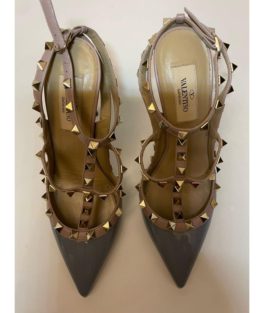 VALENTINO Голубые босоножки из лакированной кожи, фото 2