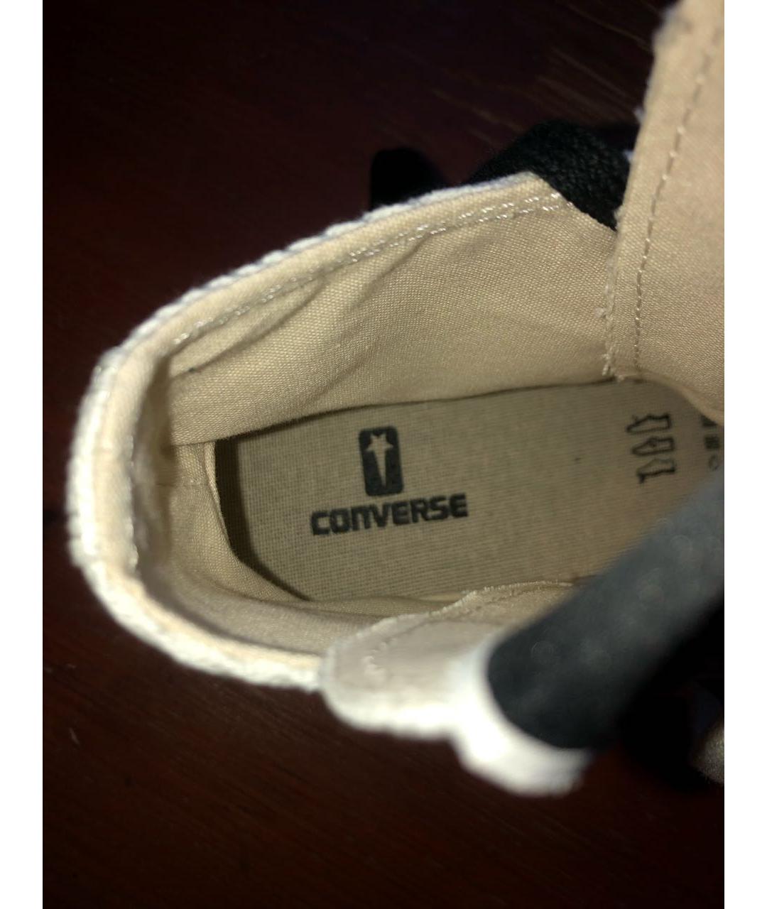 RICK OWENS DRKSHDW Белые текстильные высокие кроссовки / кеды, фото 8