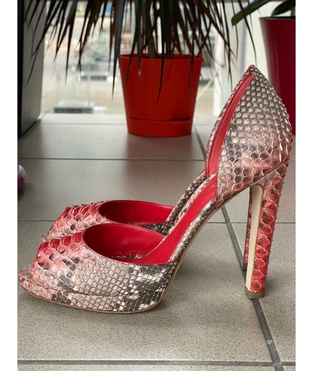 SERGIO ROSSI Розовые туфли из экзотической кожи, фото 9