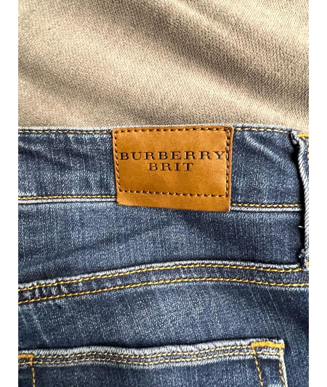 BURBERRY Синие джинсы слим, фото 4