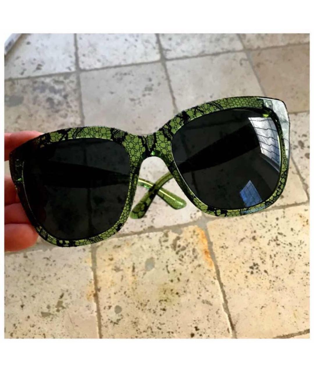 DOLCE&GABBANA Зеленые пластиковые солнцезащитные очки, фото 6