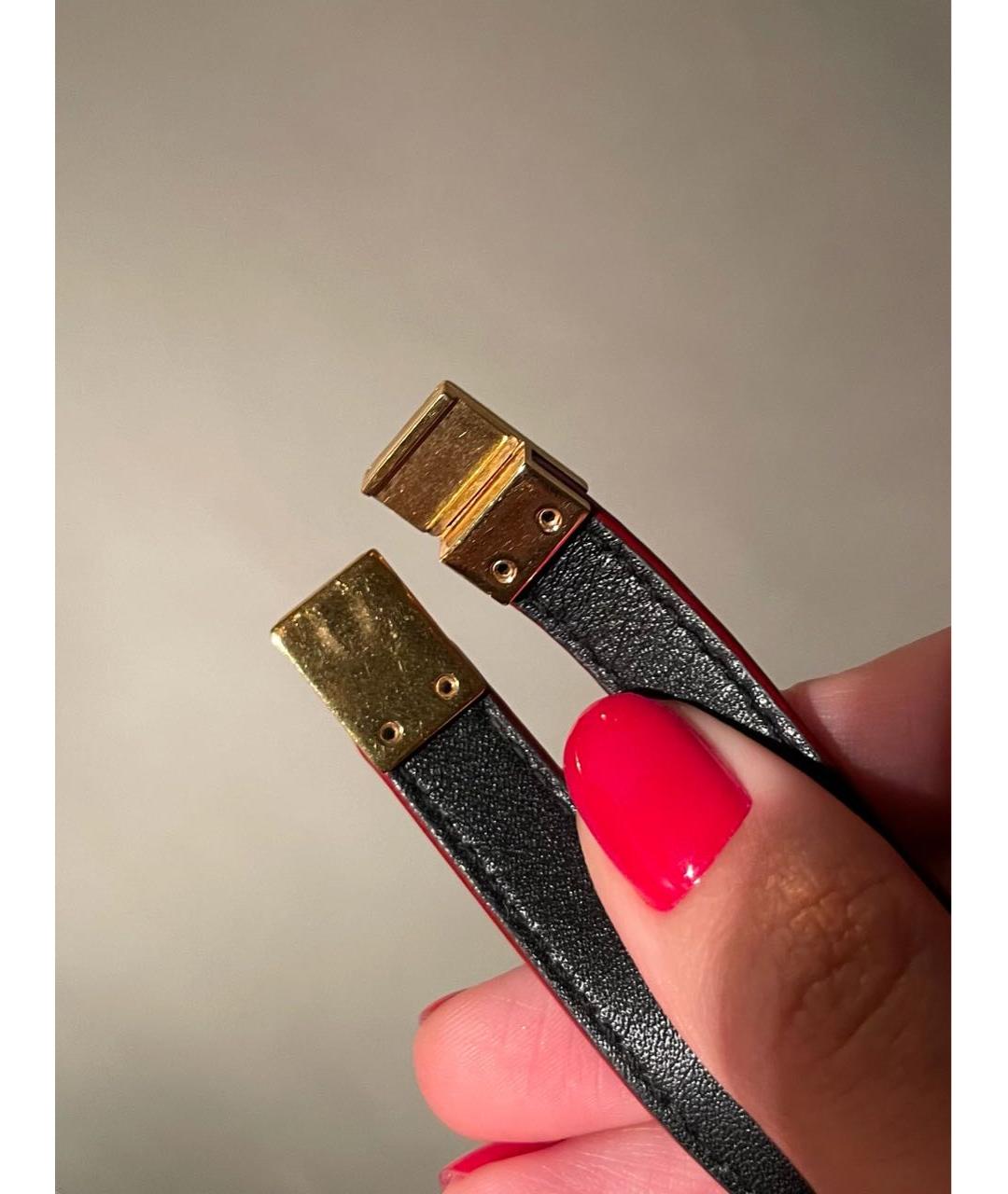 SAINT LAURENT Красный кожаный браслет, фото 7