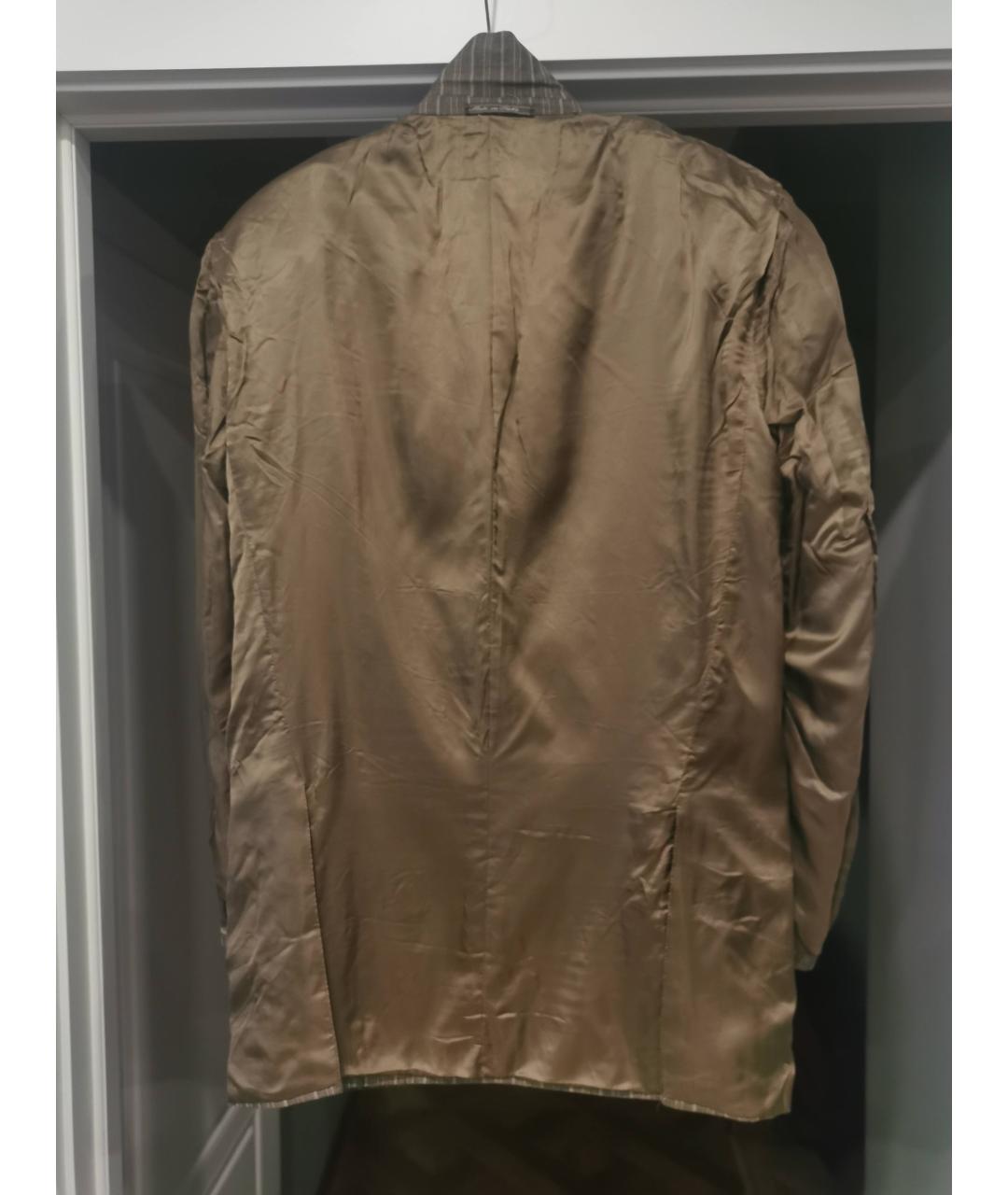 CORNELIANI Бежевый льняной пиджак, фото 4