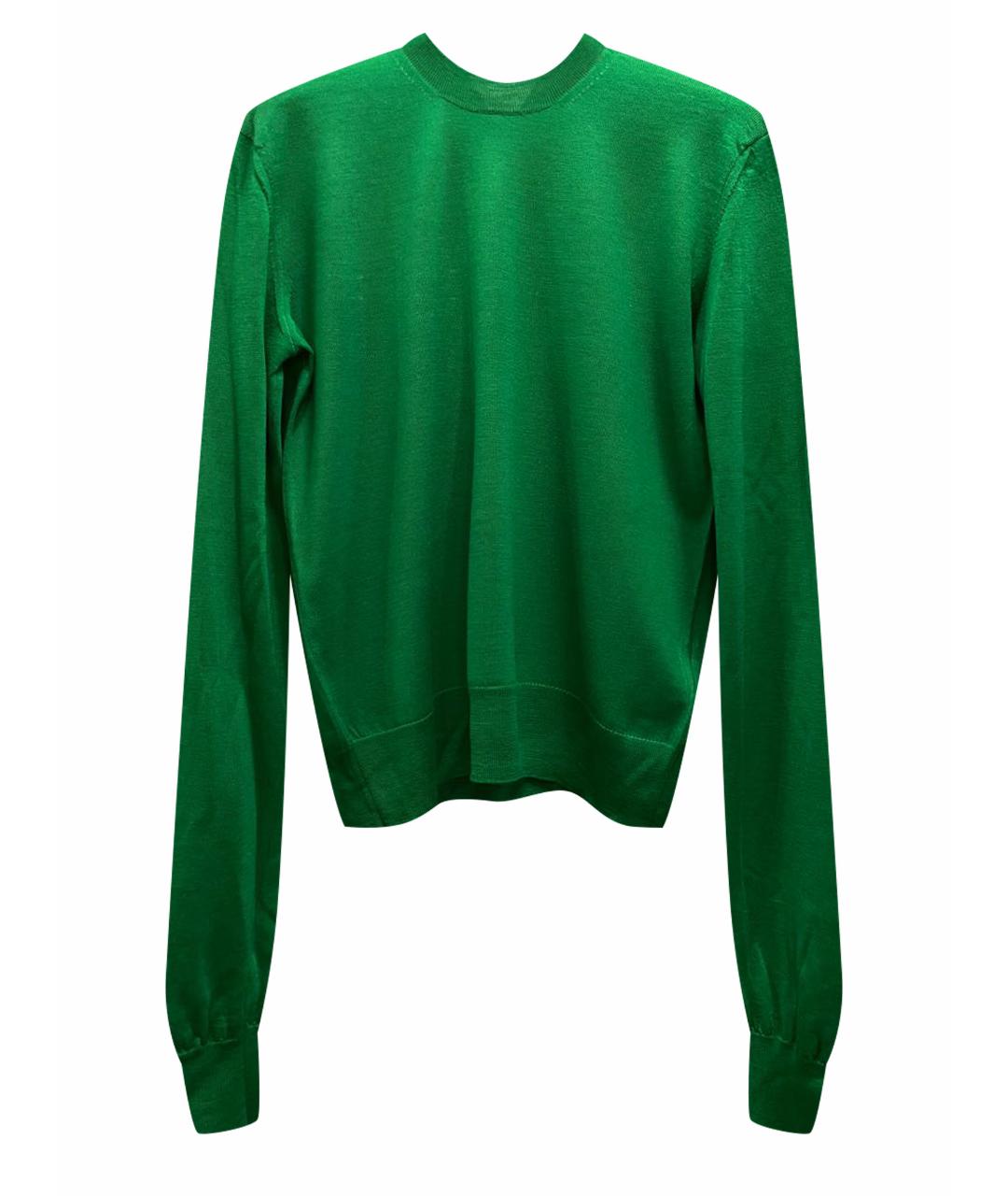 BOTTEGA VENETA Зеленый шерстяной джемпер / свитер, фото 1