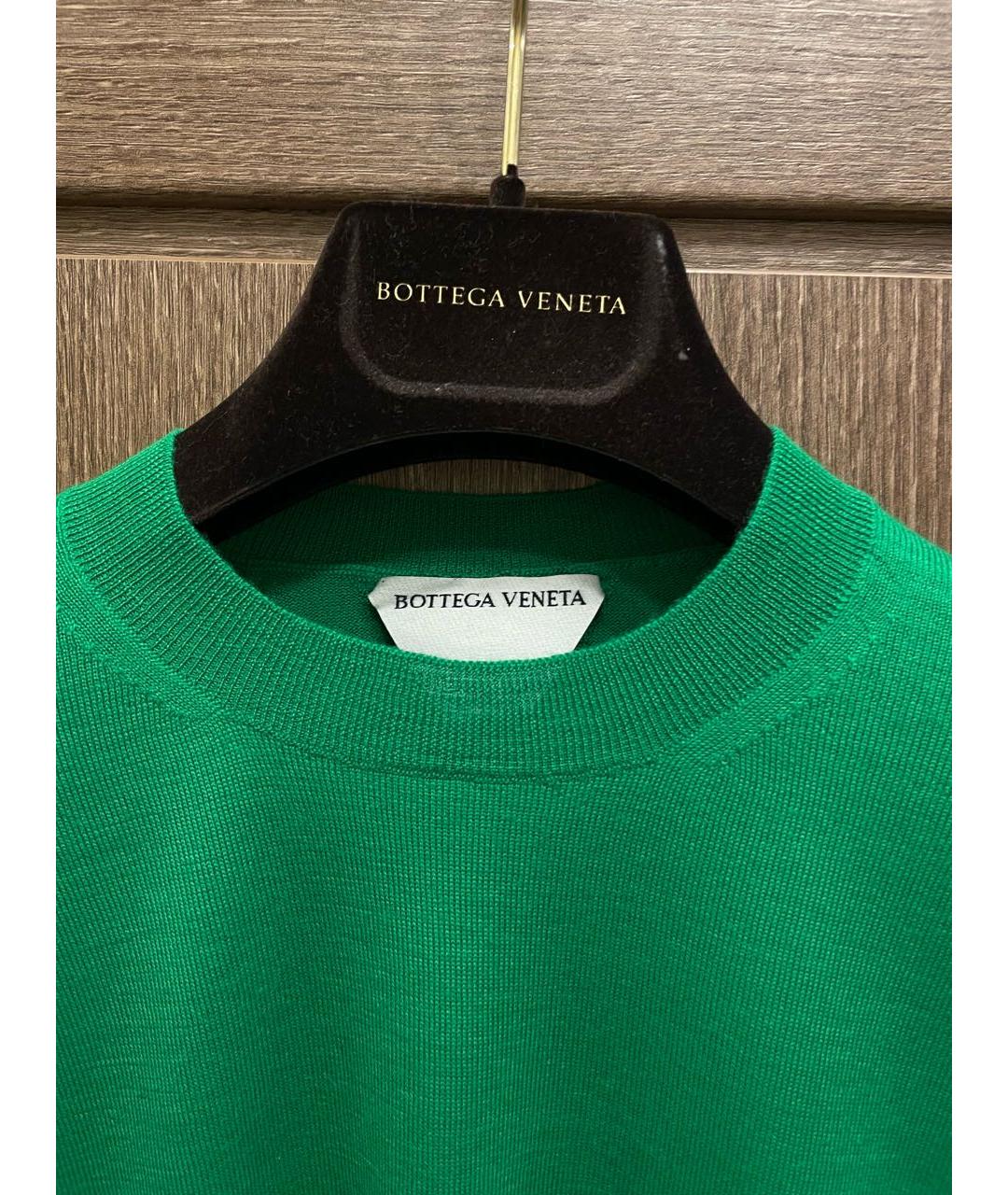 BOTTEGA VENETA Зеленый шерстяной джемпер / свитер, фото 2