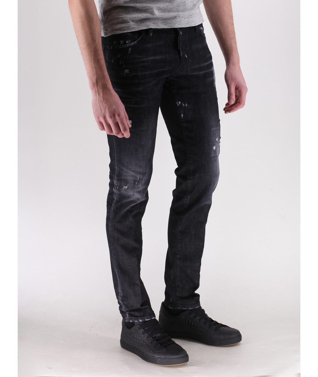 DSQUARED2 Черные хлопковые джинсы скинни, фото 2