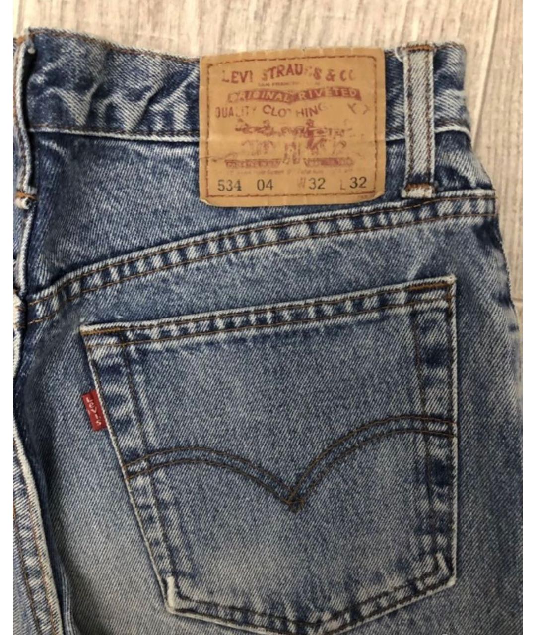 LEVI'S VINTAGE CLOTHING Голубые хлопковые прямые джинсы, фото 3