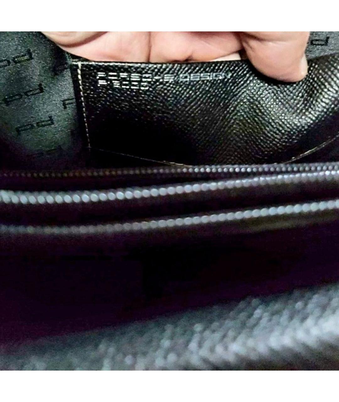 PORSCHE DESIGN Черный кожаный портфель, фото 8