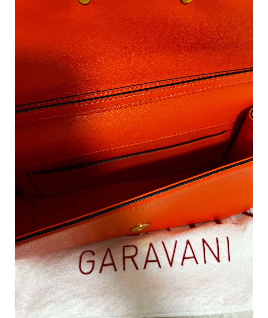 VALENTINO GARAVANI Оранжевая кожаная сумка через плечо, фото 2