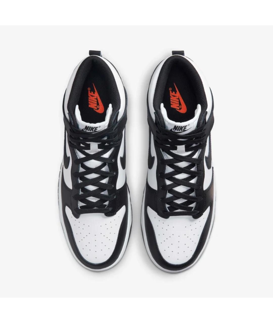 NIKE Черные кожаные высокие кроссовки / кеды, фото 3