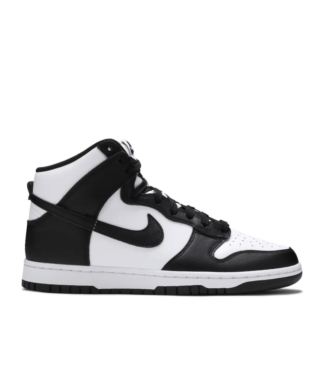 NIKE Черные кожаные высокие кроссовки / кеды, фото 1