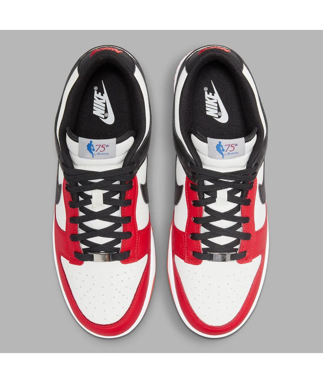 NIKE Красные кожаные низкие кроссовки / кеды, фото 3