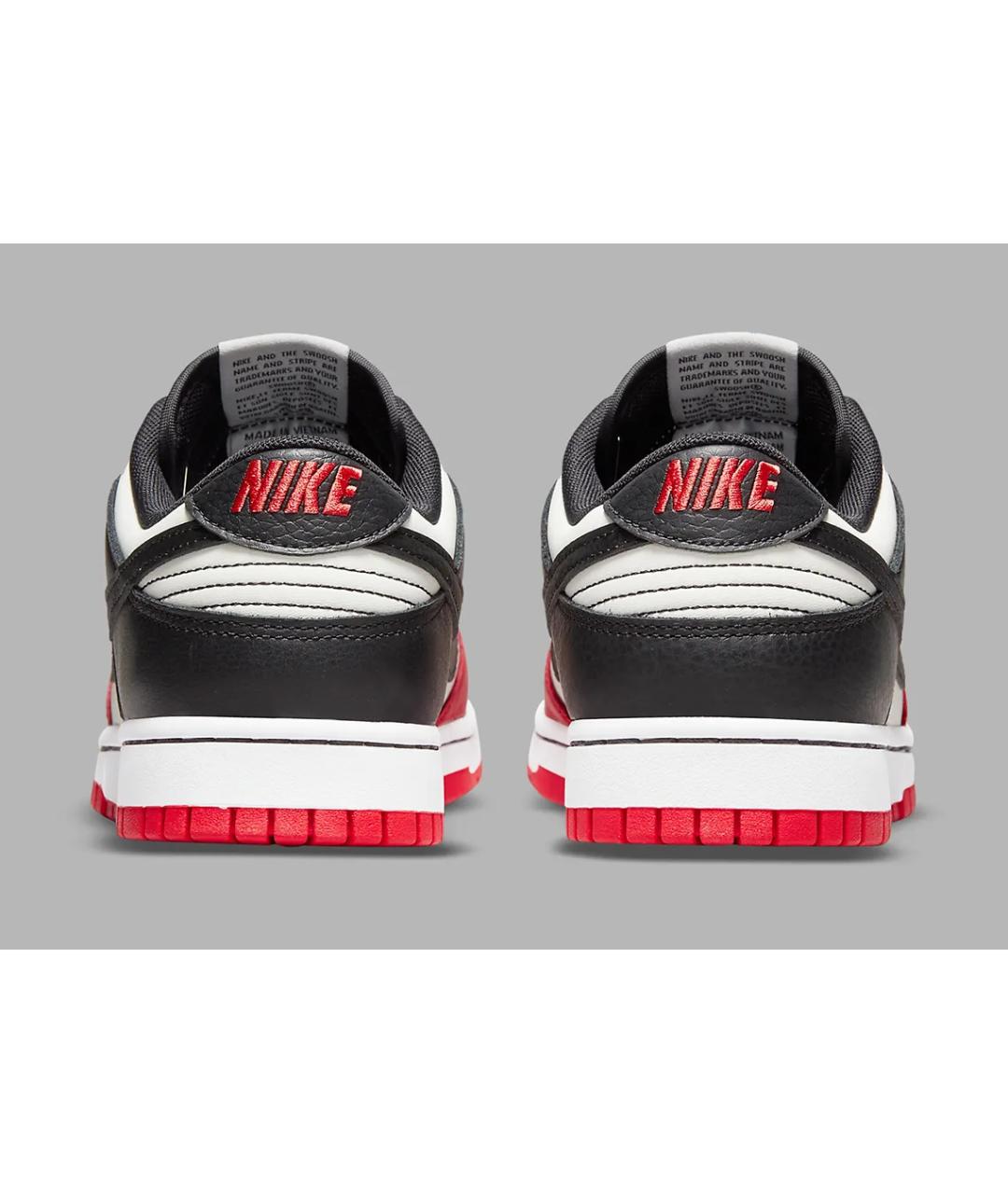 NIKE Красные кожаные низкие кроссовки / кеды, фото 4