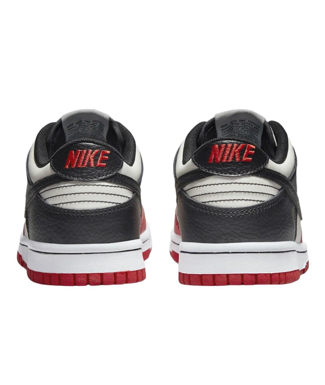 NIKE Красные кожаные низкие кроссовки / кеды, фото 4