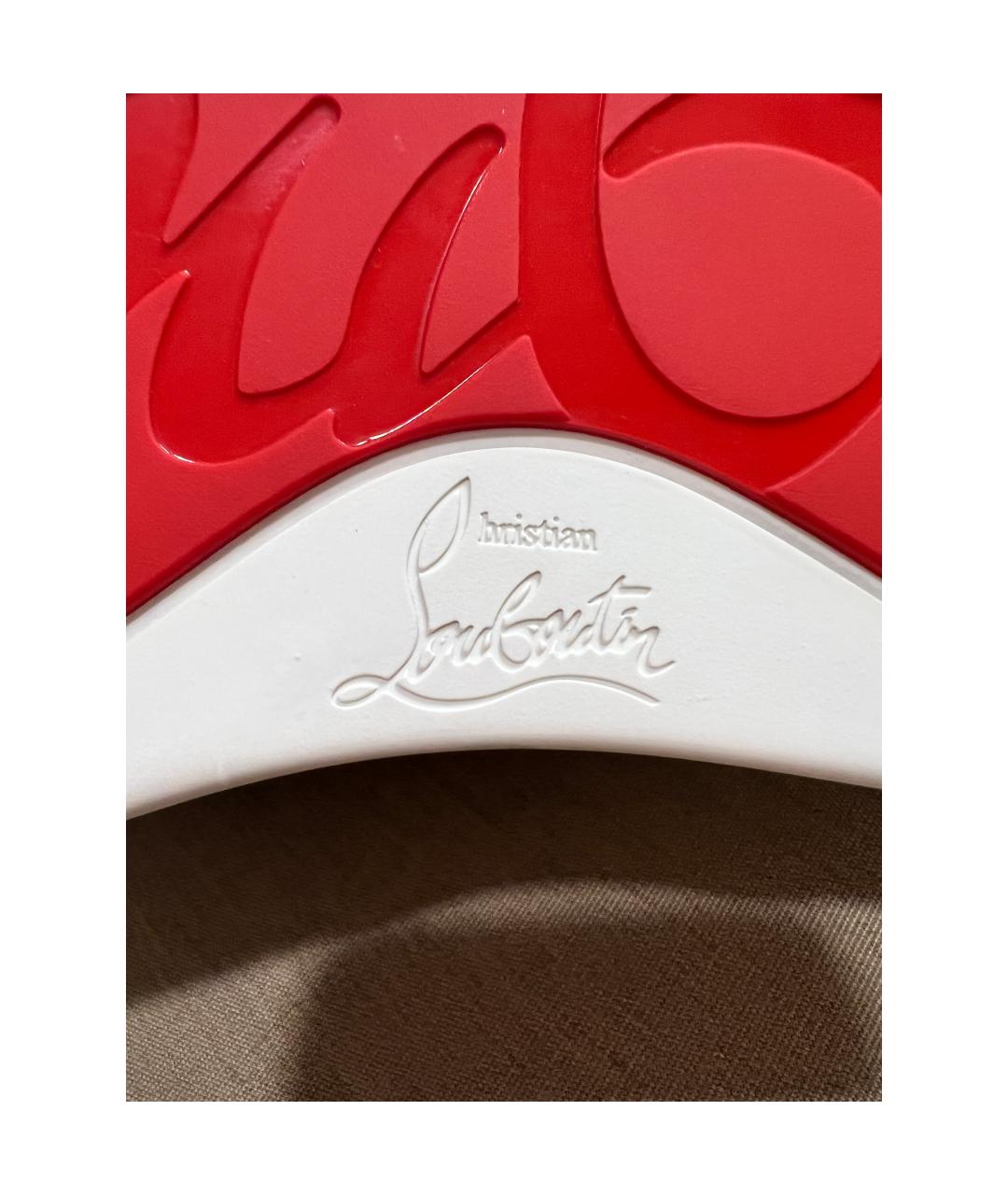 CHRISTIAN LOUBOUTIN Белые кожаные низкие кроссовки / кеды, фото 6