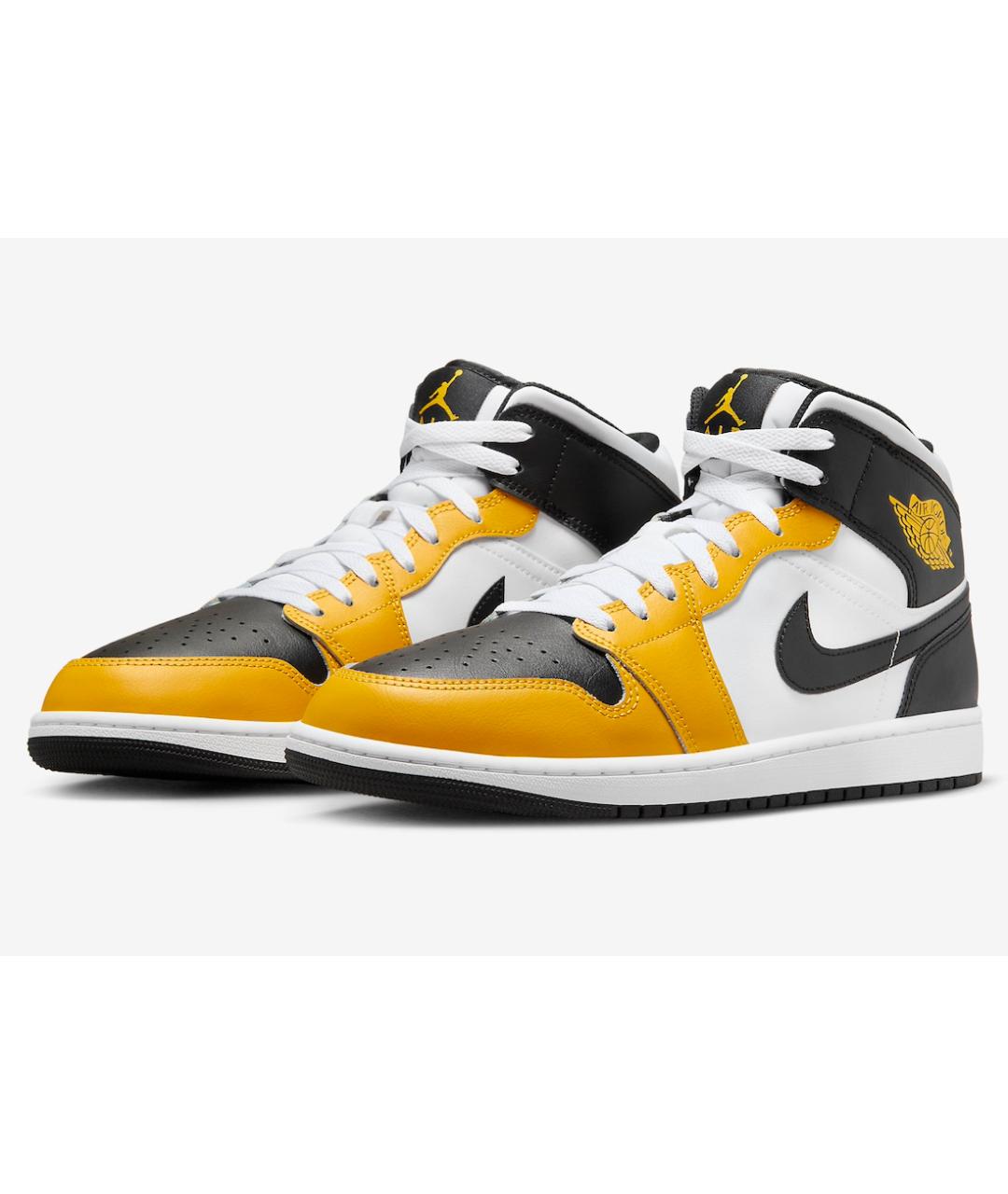 JORDAN Желтые кожаные кроссовки, фото 2