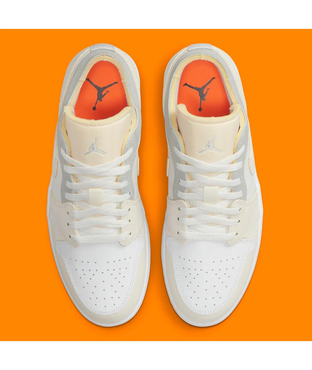 JORDAN Бежевые замшевые низкие кроссовки / кеды, фото 3