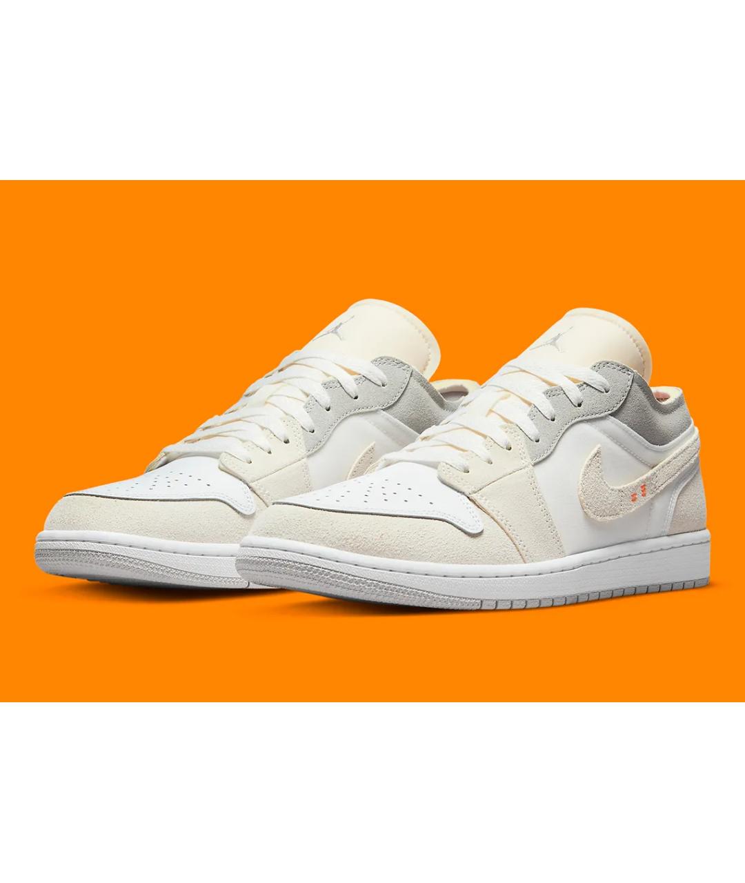 JORDAN Бежевые замшевые низкие кроссовки / кеды, фото 2