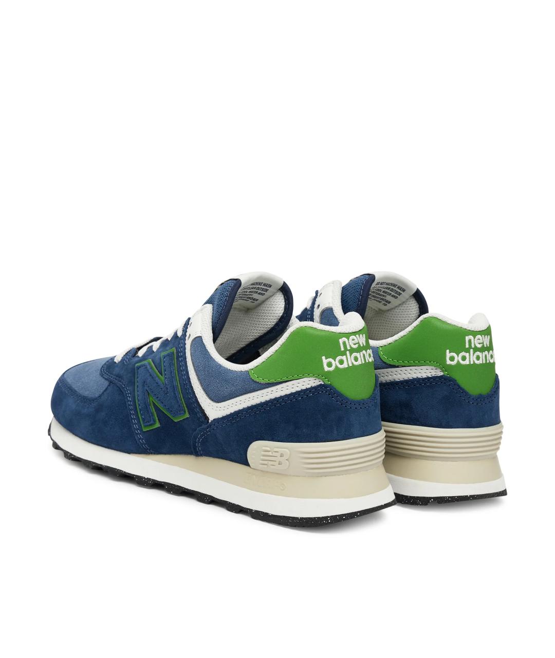 NEW BALANCE Синие замшевые низкие кроссовки / кеды, фото 4