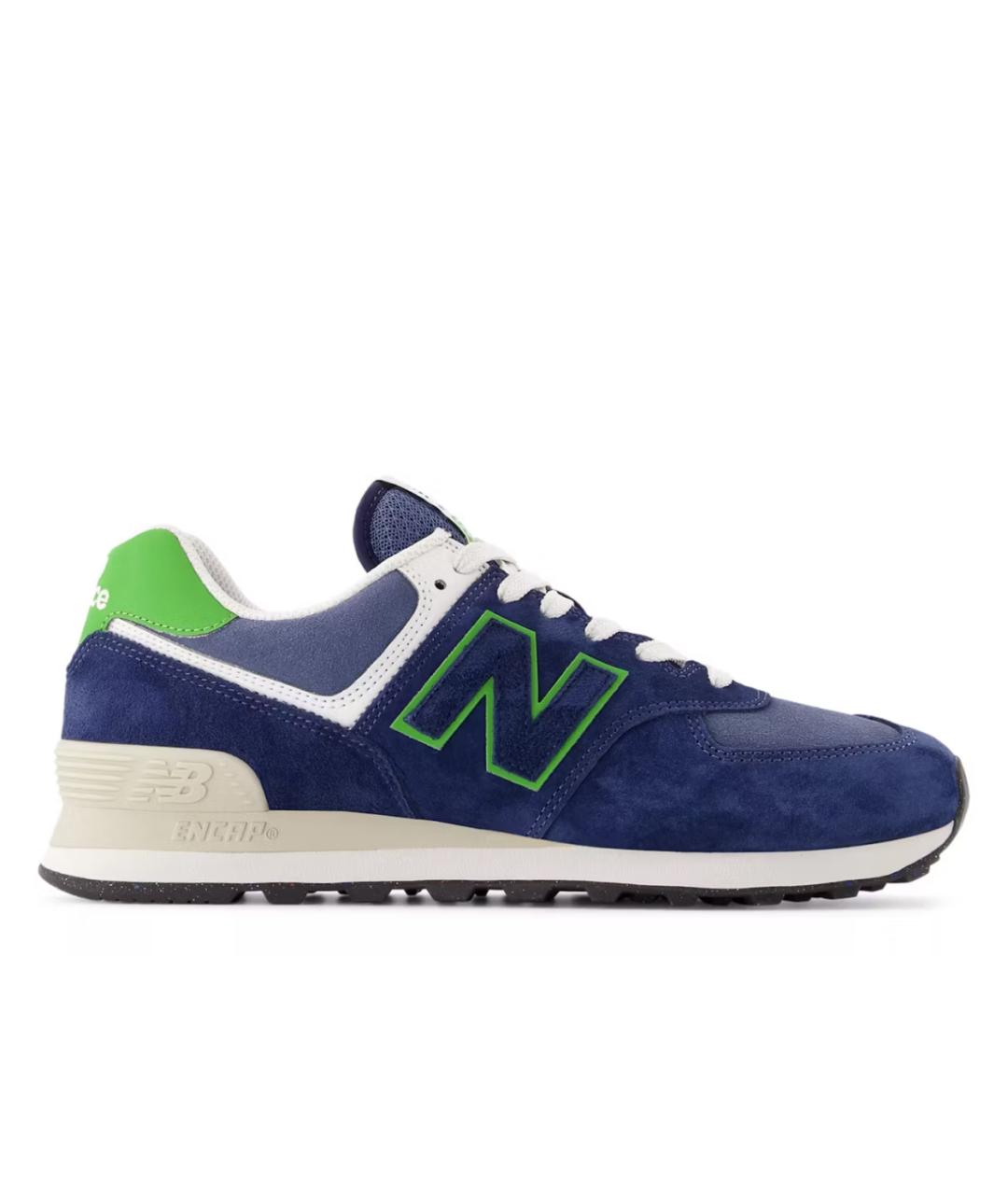 NEW BALANCE Синие замшевые низкие кроссовки / кеды, фото 1