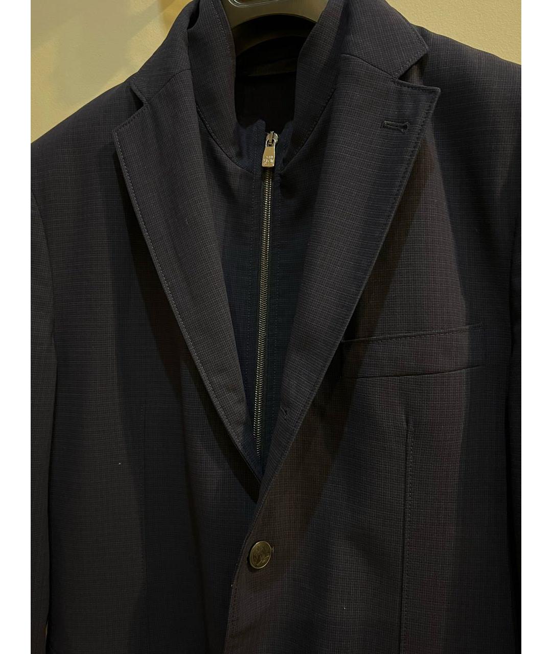 CORNELIANI Темно-синий шерстяной пиджак, фото 2