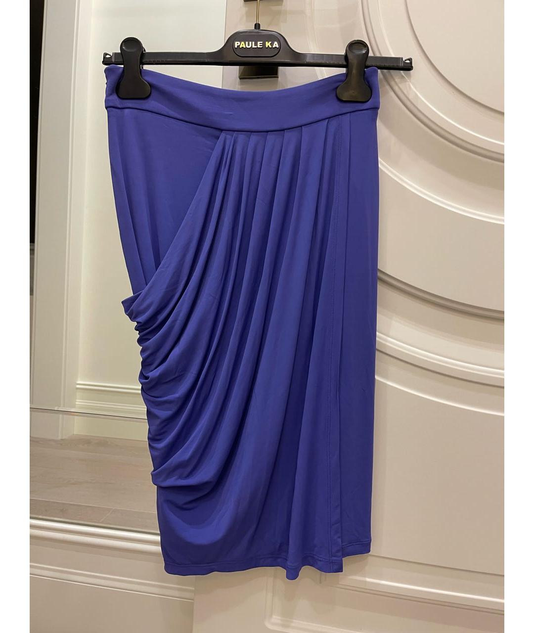 PAULE KA Фиолетовая вискозная юбка миди, фото 6