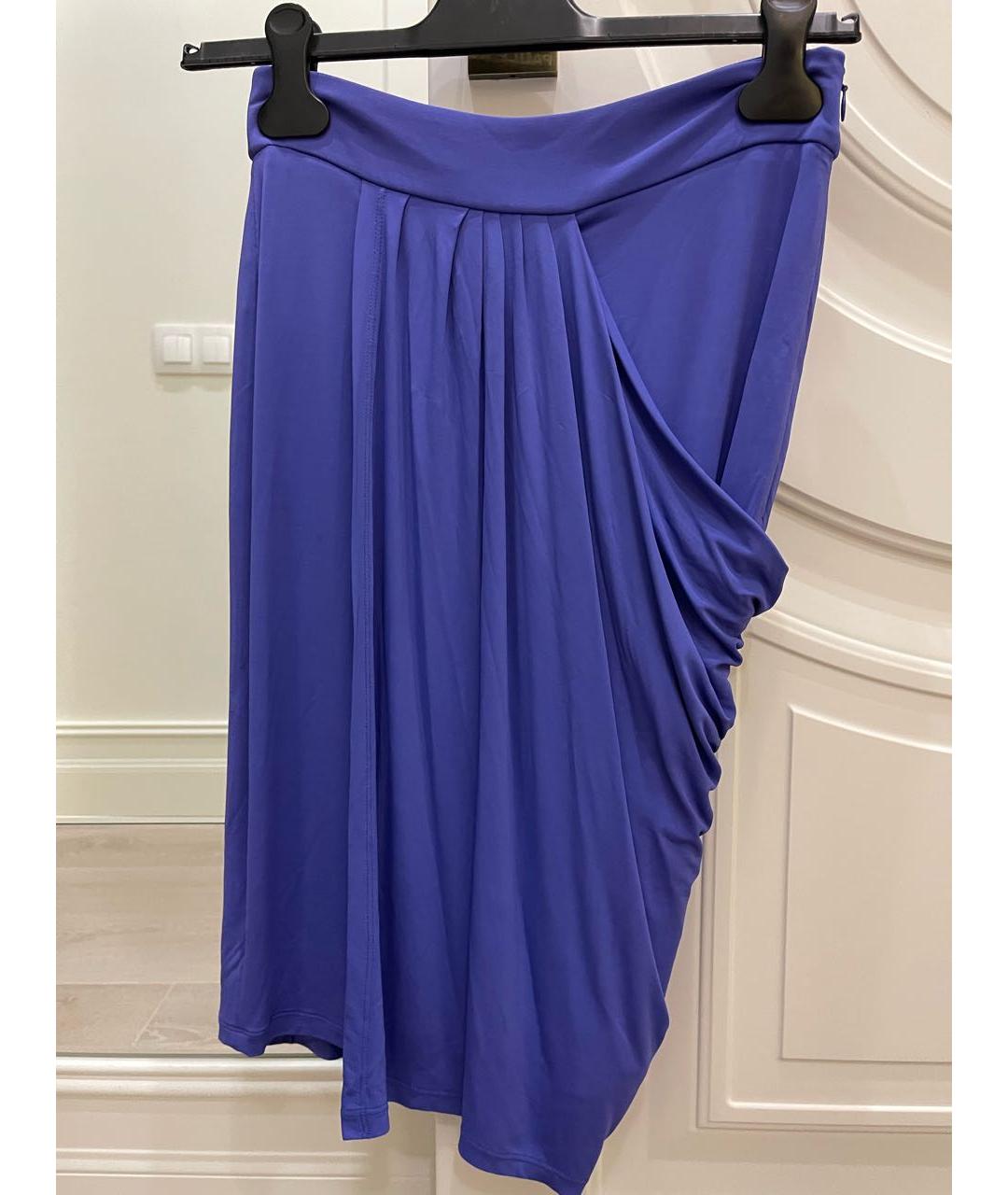 PAULE KA Фиолетовая вискозная юбка миди, фото 2