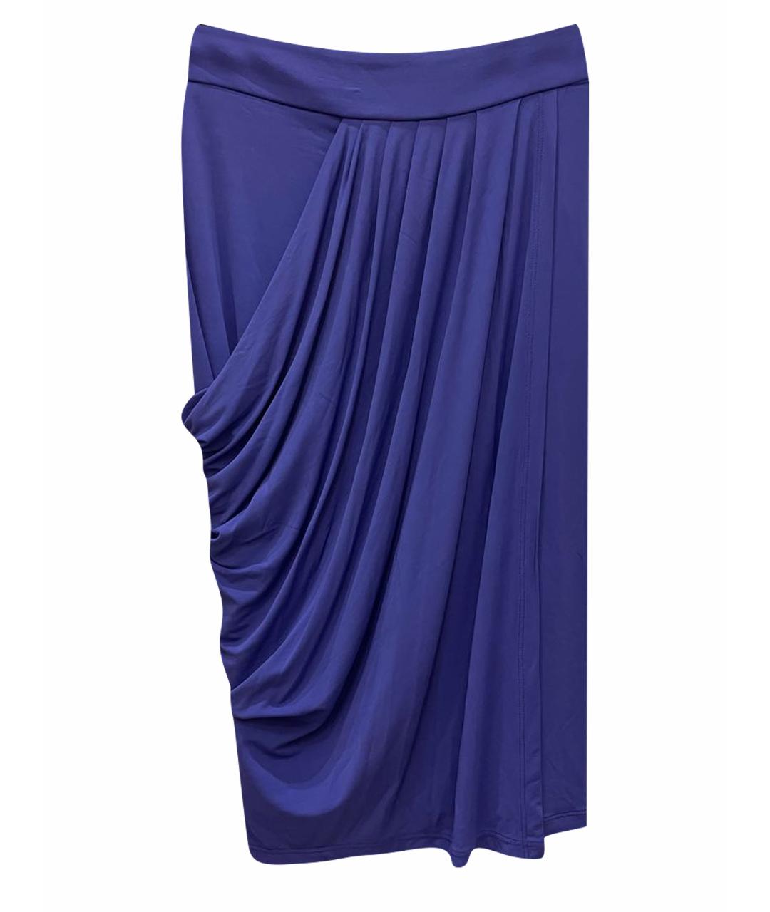 PAULE KA Фиолетовая вискозная юбка миди, фото 1