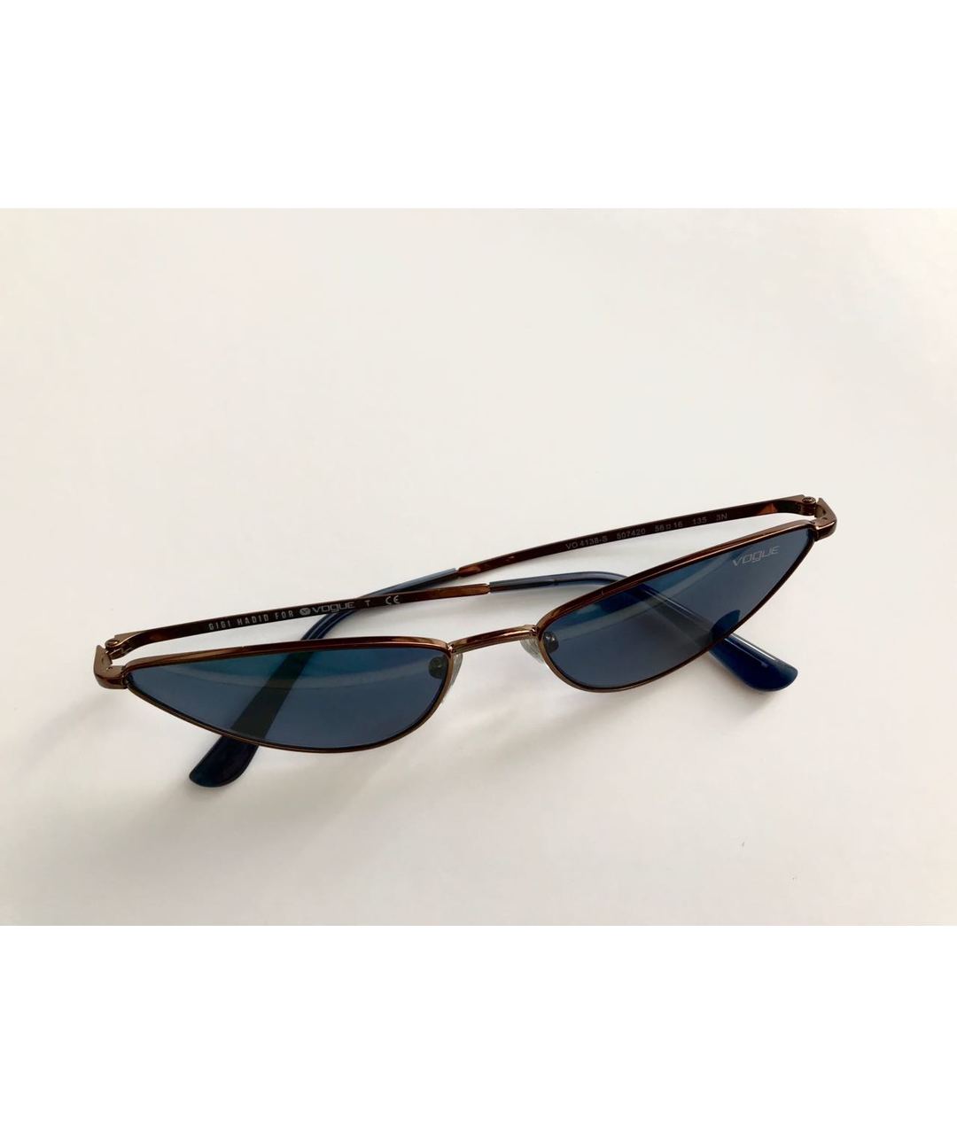 VOGUE EYEWEAR Темно-синие металлические солнцезащитные очки, фото 2