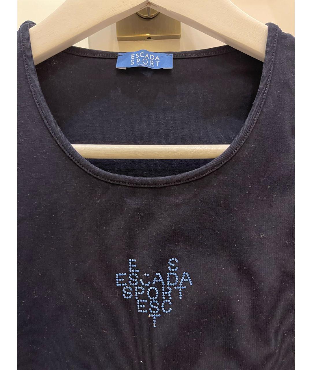 ESCADA Темно-синий хлопковый джемпер / свитер, фото 4