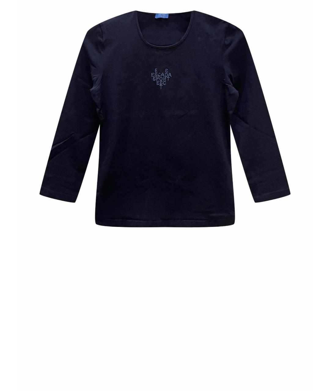 ESCADA Темно-синий хлопковый джемпер / свитер, фото 1