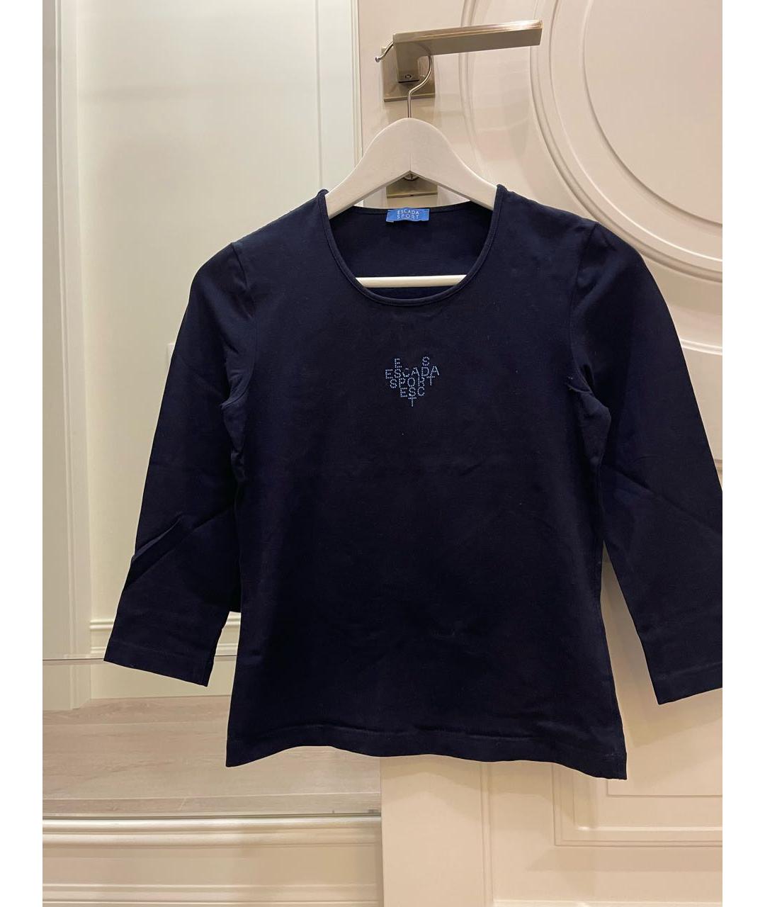 ESCADA Темно-синий хлопковый джемпер / свитер, фото 5
