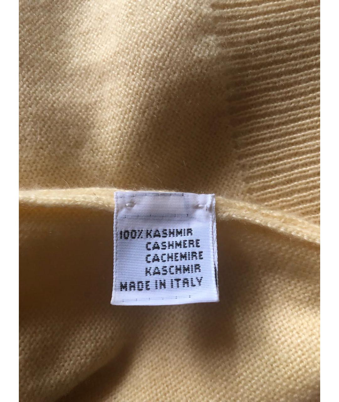 DORIANI CASHMERE Желтый кашемировый джемпер / свитер, фото 5