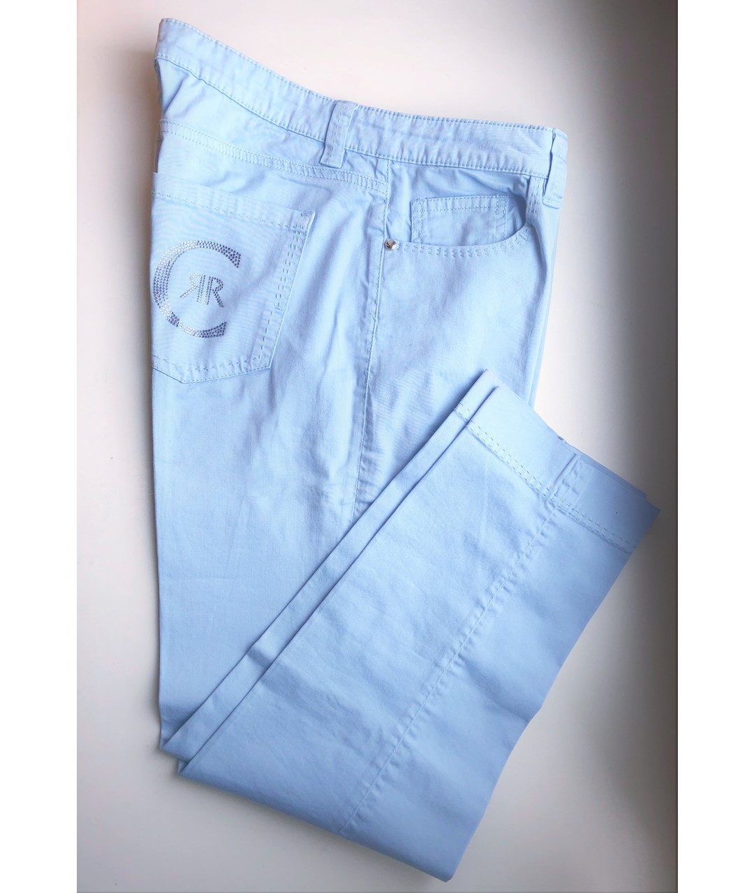 CERRUTI 1881 Голубые хлопковые брюки узкие, фото 2