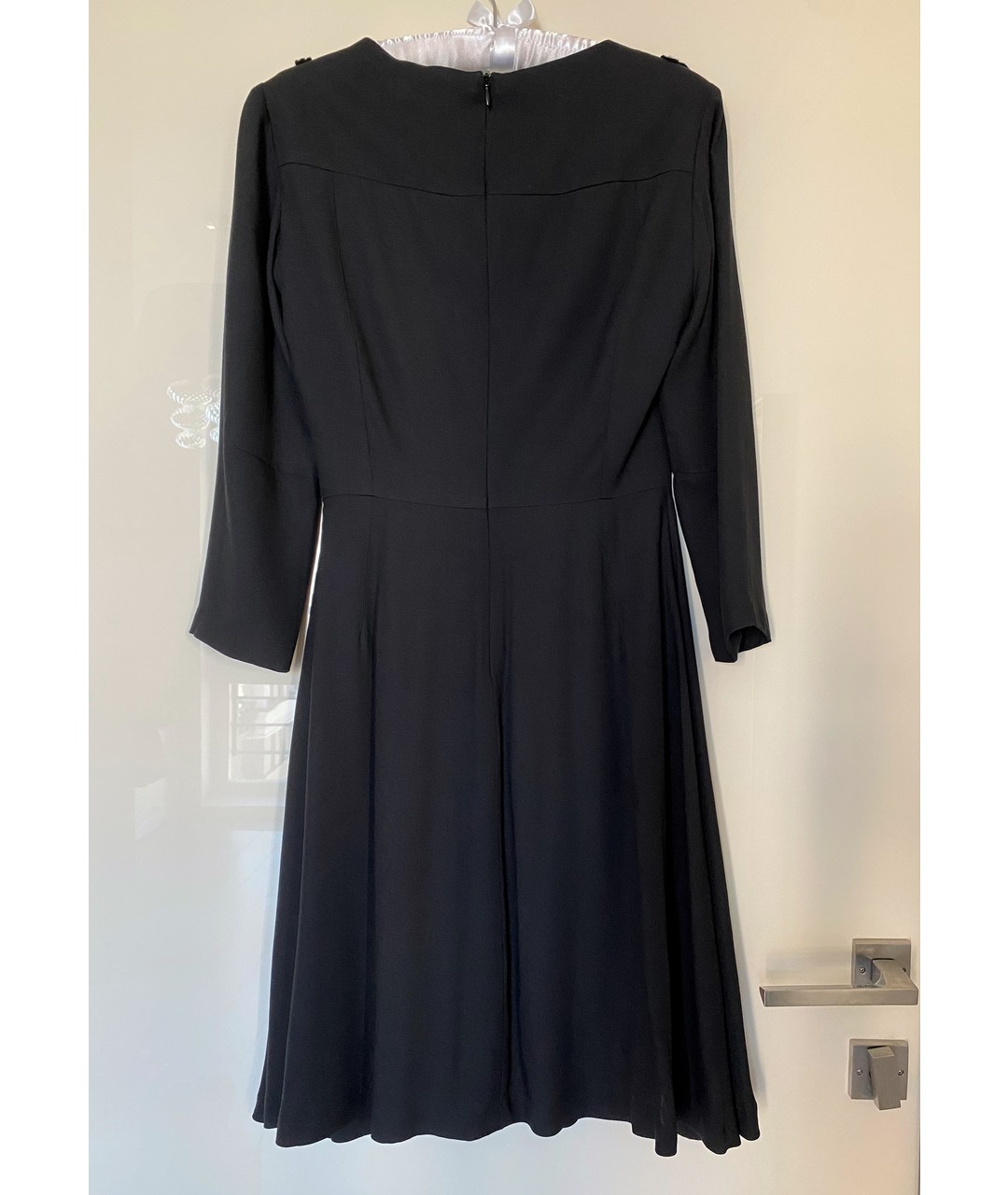 ERMANNO SCERVINO Черное ацетатное коктейльное платье, фото 4