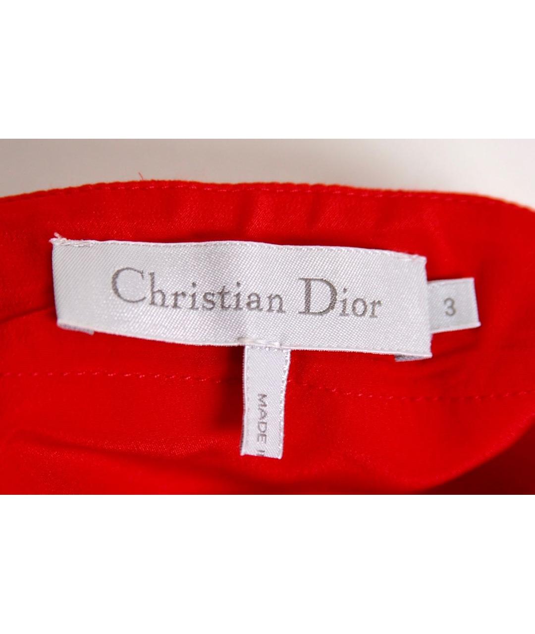 CHRISTIAN DIOR Красная полиэстеровая юбка, фото 2