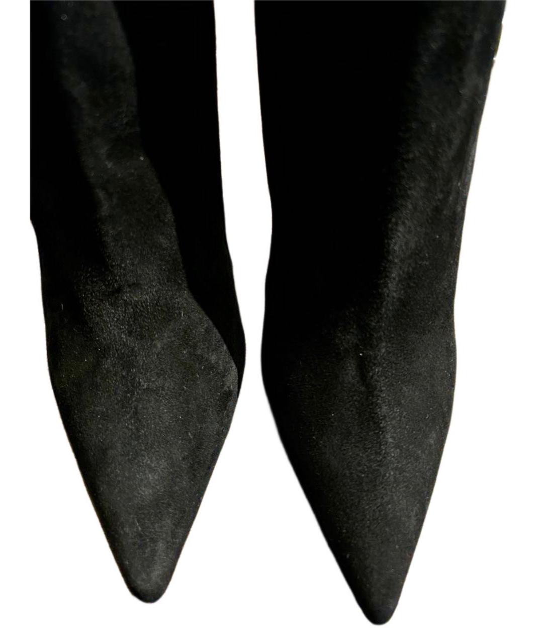 AQUAZZURA Черные замшевые ботфорты, фото 3