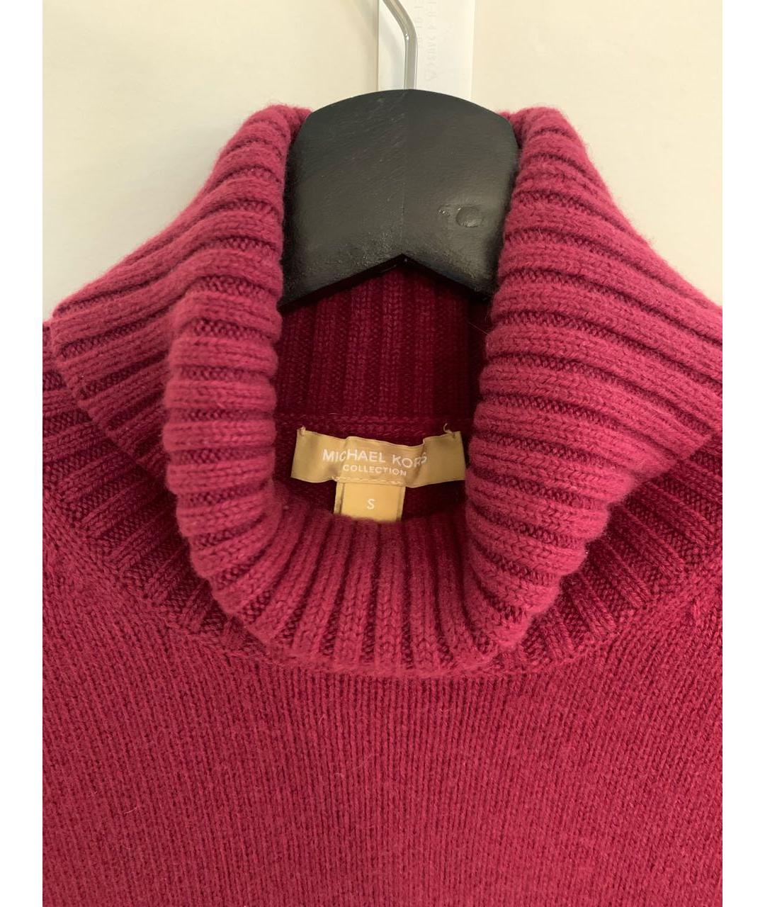 MICHAEL KORS Бордовый кашемировый джемпер / свитер, фото 3