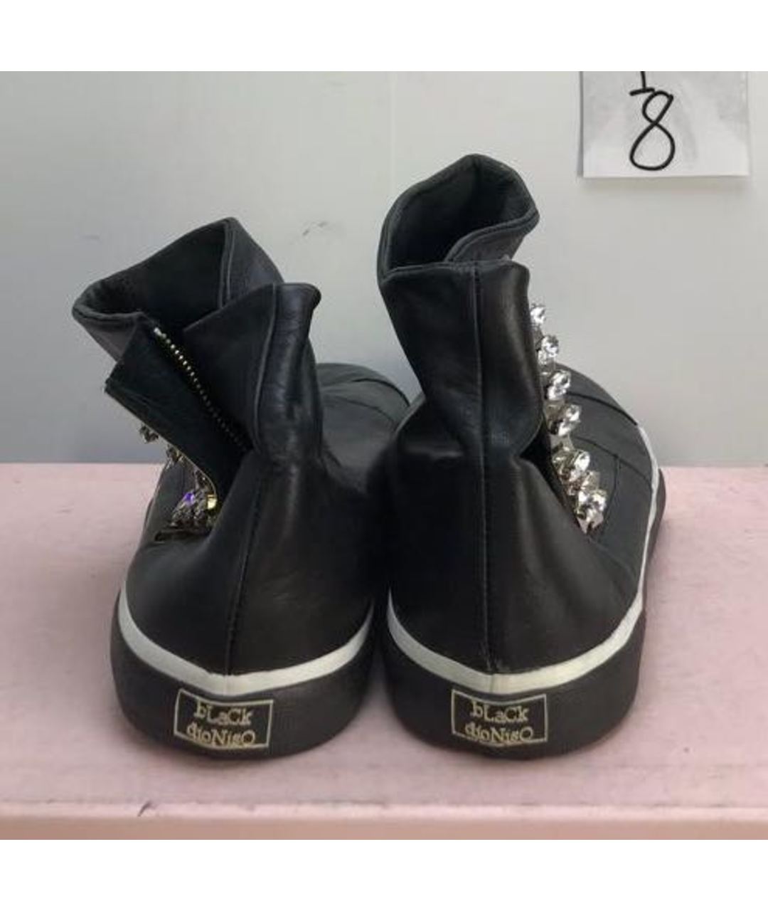 BLACK DIONISO Черные высокие кроссовки / кеды, фото 3