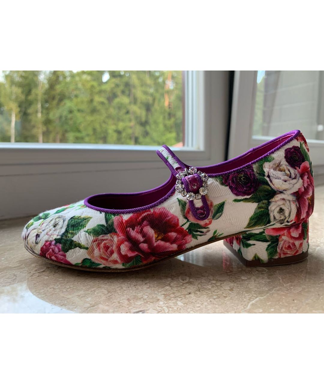 DOLCE&GABBANA Розовые текстильные туфли, фото 6