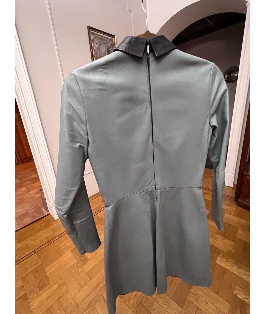 GUCCI Голубое кожаное вечернее платье, фото 2