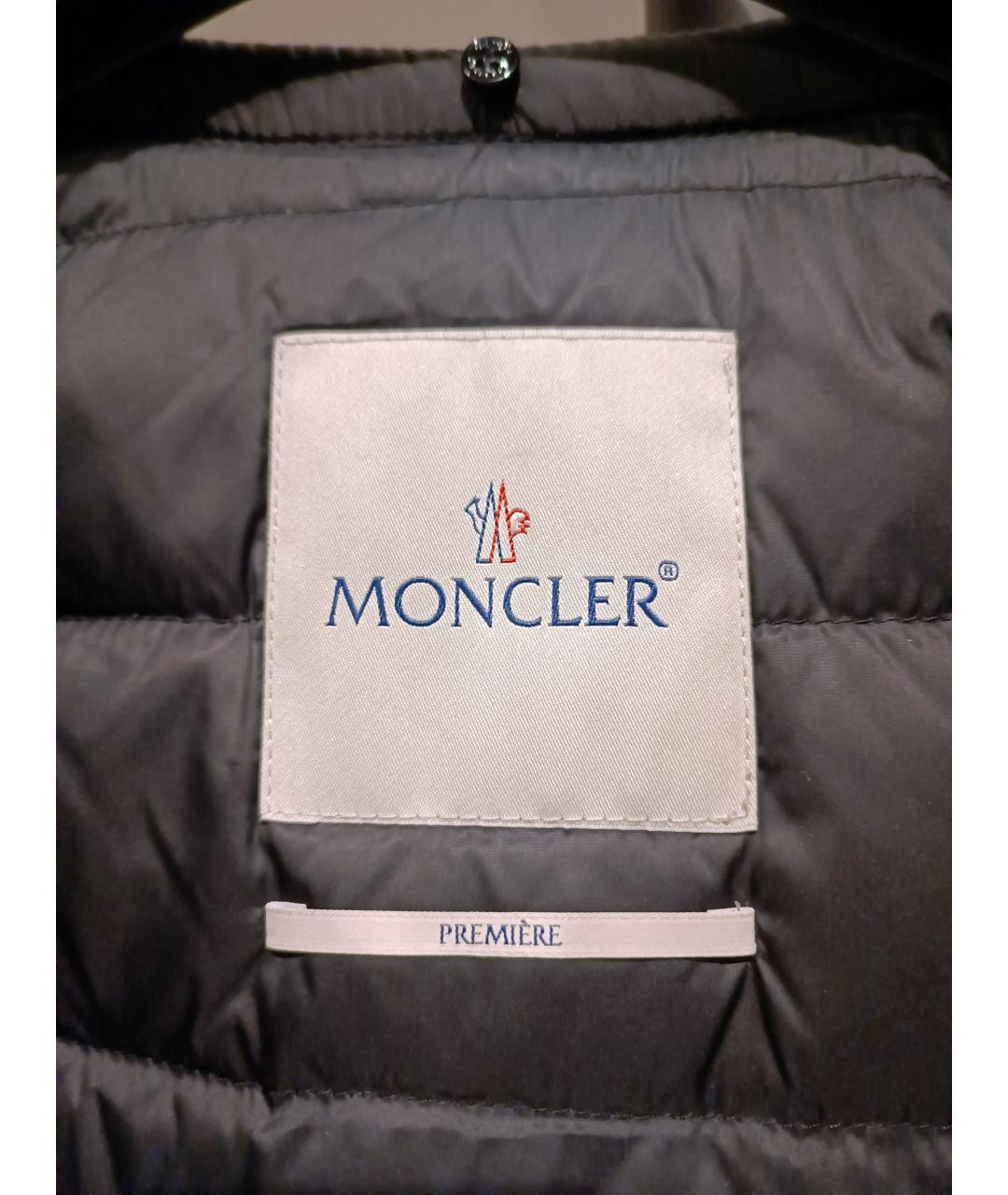 MONCLER Черное шерстяное пальто, фото 3