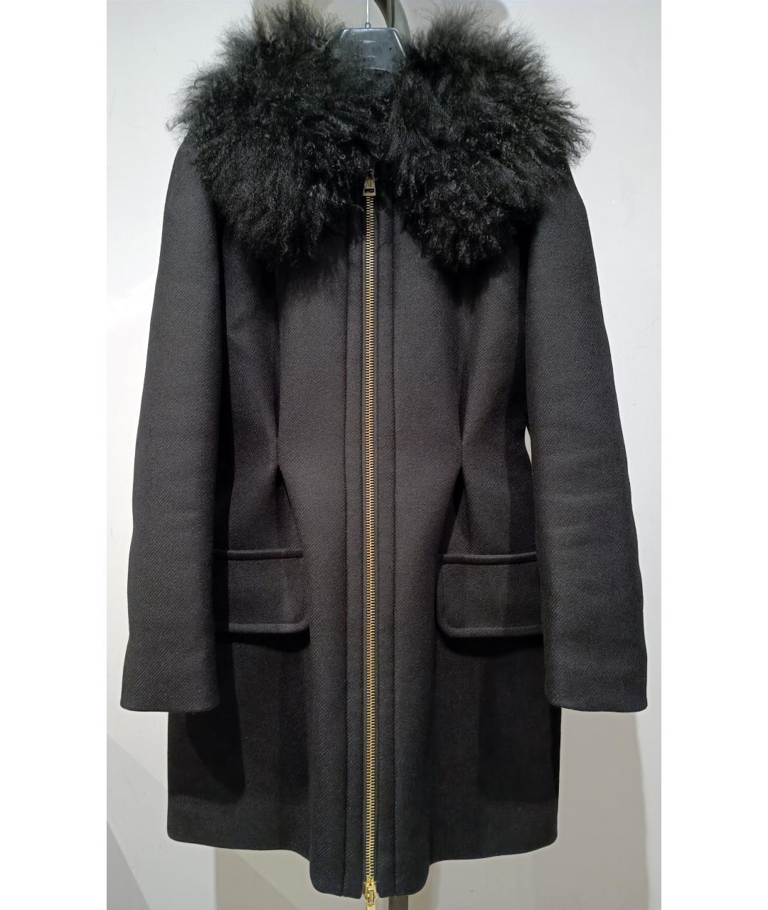 MONCLER Черное шерстяное пальто, фото 9