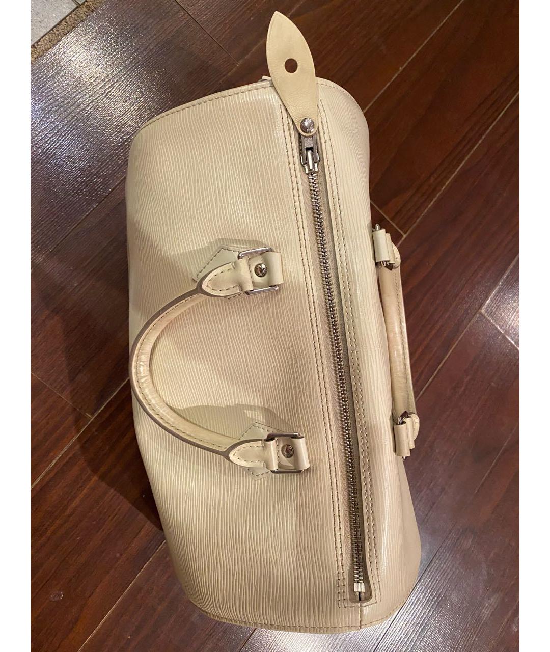 LOUIS VUITTON PRE-OWNED Белая сумка тоут из искусственной кожи, фото 4