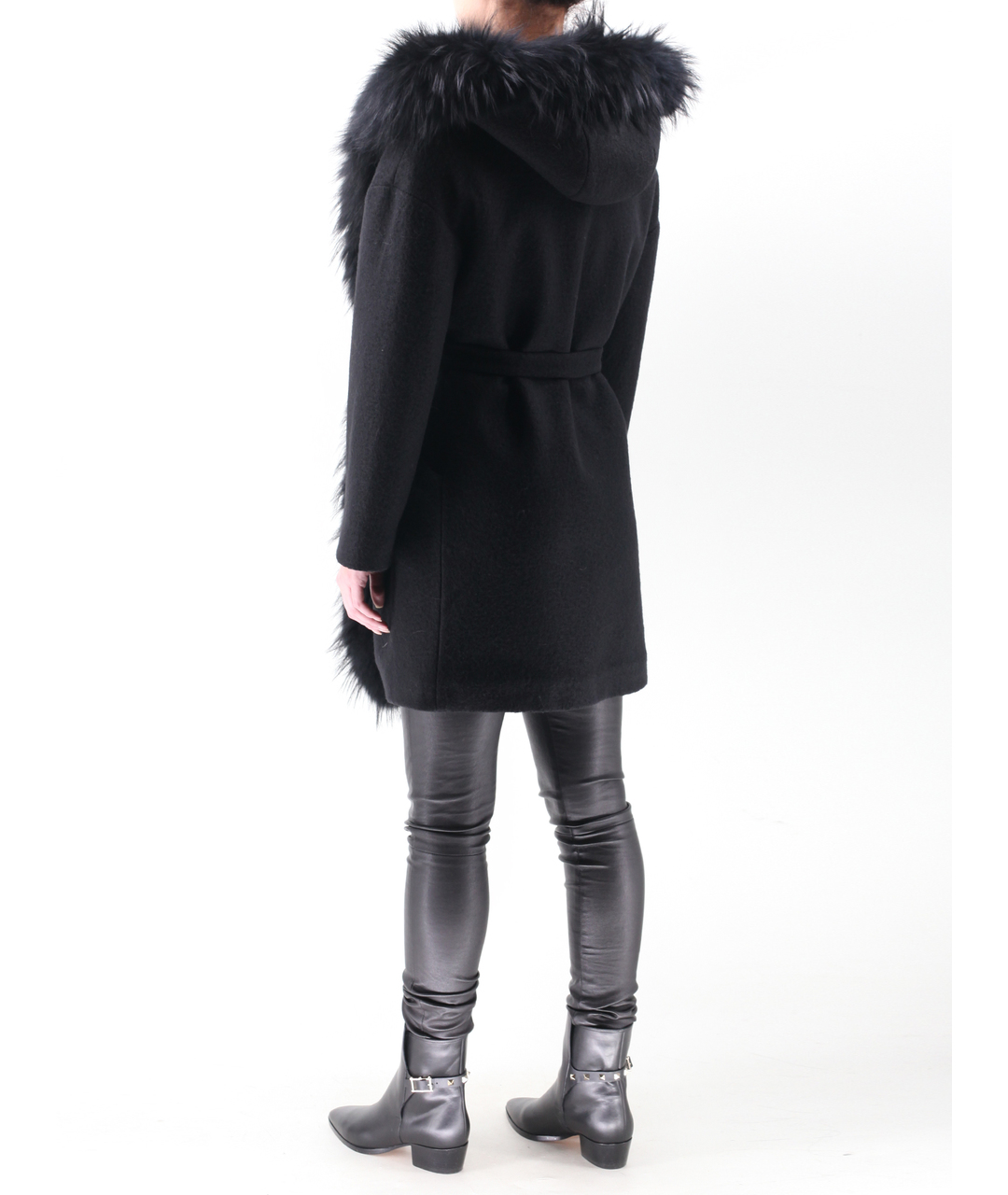 AVAADORE Черное шерстяное пальто, фото 3