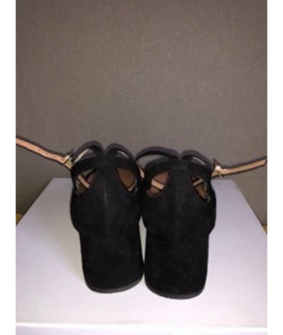 AQUAZZURA Черные замшевые туфли, фото 4