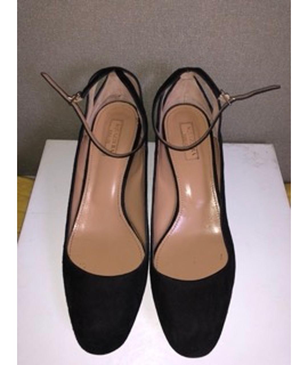AQUAZZURA Черные замшевые туфли, фото 3